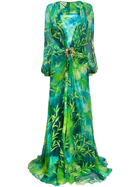 green jungle print versace dress|sandra bullock Versace jungle dress.